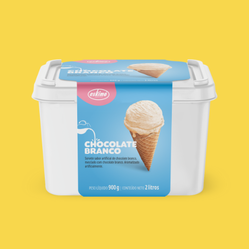 CHOCOLATE BRANCO - POTE DE 2 LITROS