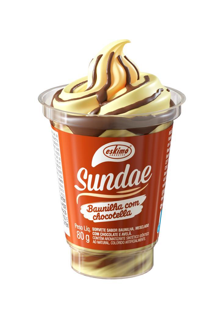 SUNDAE BAUNILHA COM CHOCOTELA