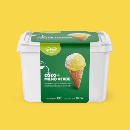 COCO + MILHO VERDE - POTE DE 2 LITROS